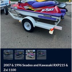 2007 & 1996 Seadoo and Kawasaki RXP215 & ZXi1100