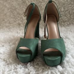 Green Heels Size 8