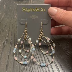 Multi Bead Teardrop Earring