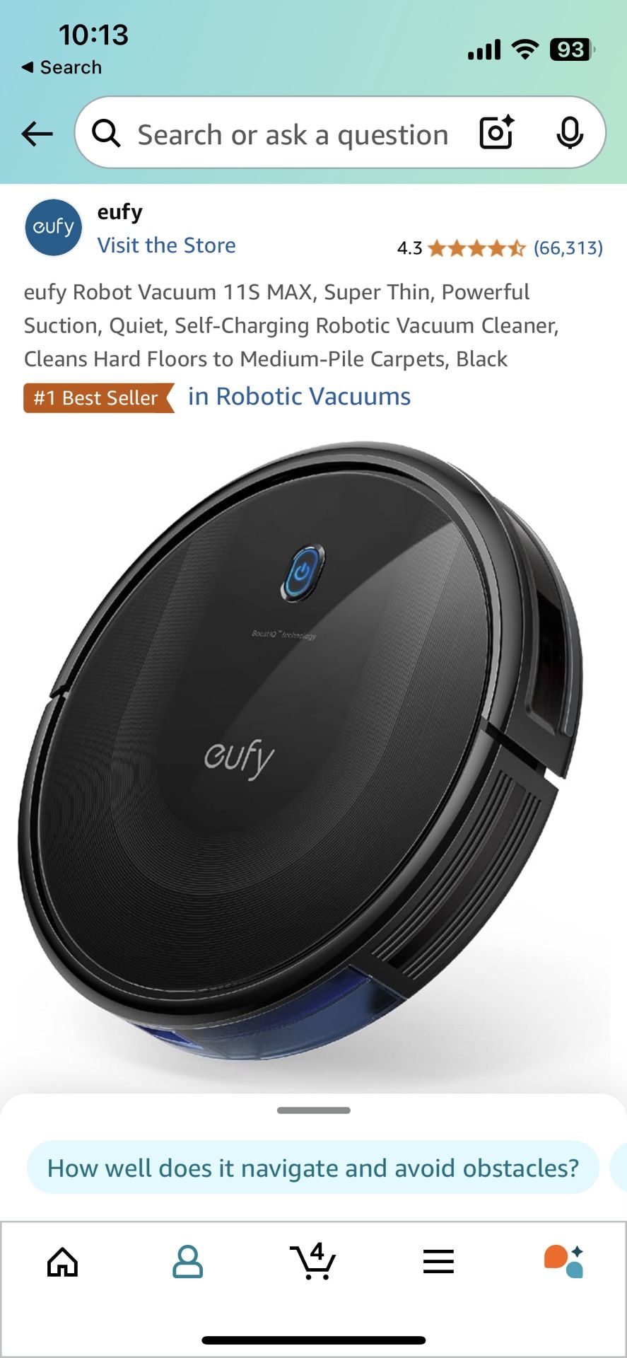 Resell A Very New Eufy Robot Vacuum 11s Max