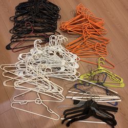 Assorted Plastic Hangers Bulk Lot, 100+, pick up in temple city