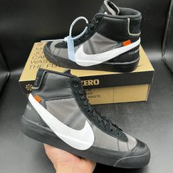 Size 6.5 - Off White Nike Blazer Mid Grim Reaper Black 2018