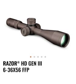 VORTEX Razor HD Gen III 6-36x56 FFP EBR-7D MOA 
