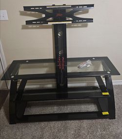 Adjustable tv stand with mount