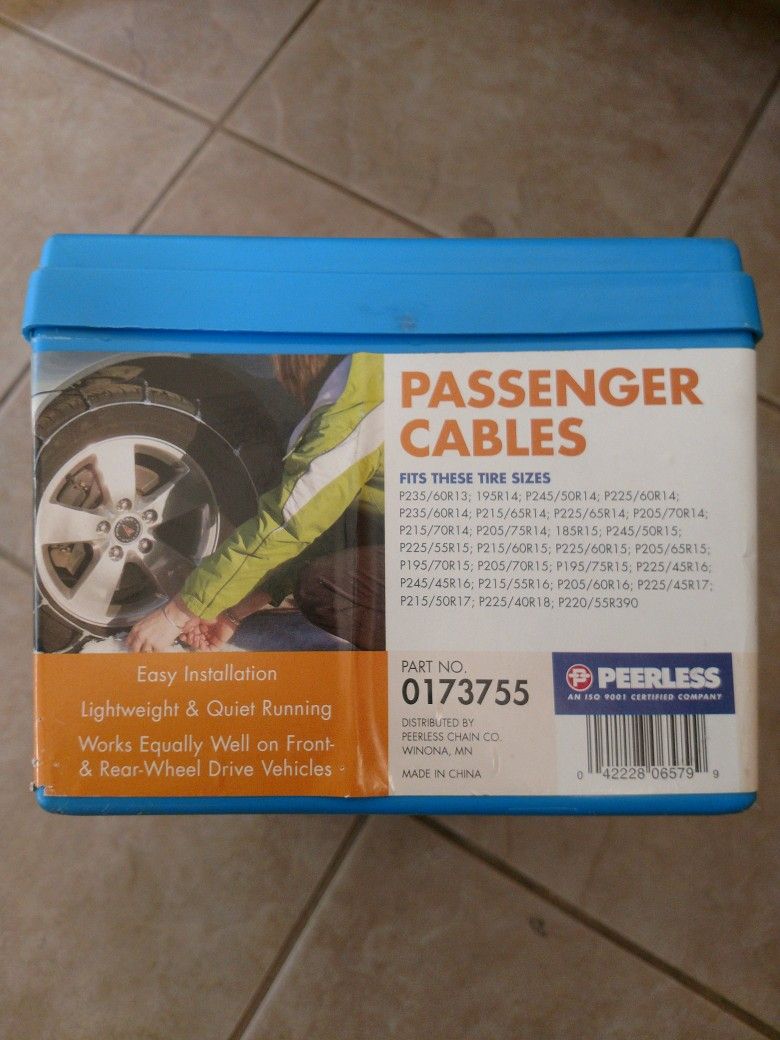 Peerless passenger cables car tire chains. Part number 0173755