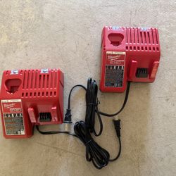 (2) Milwaukee Dual Charger M18 M12
