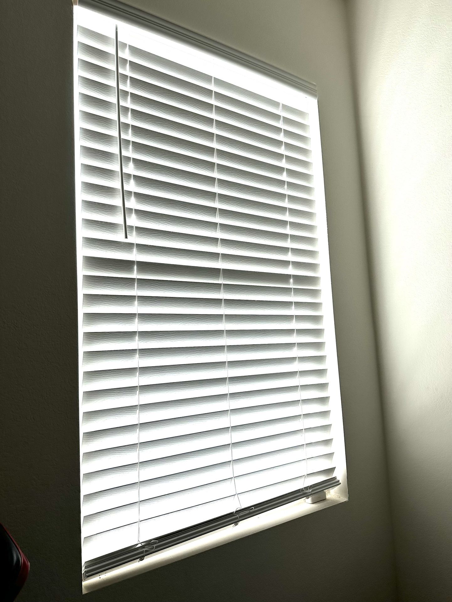 White Faux Wood Blinds