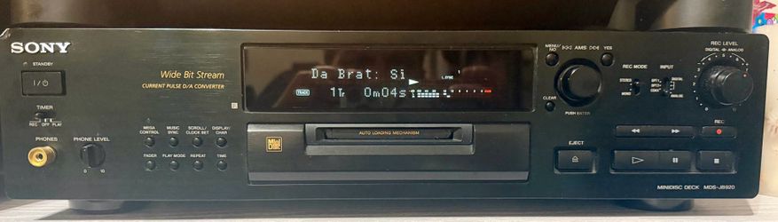 Sony Minidisc Deck MDS-JB920