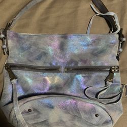 Aimee Kestenberg Blue Metallic Shoulder Bag 