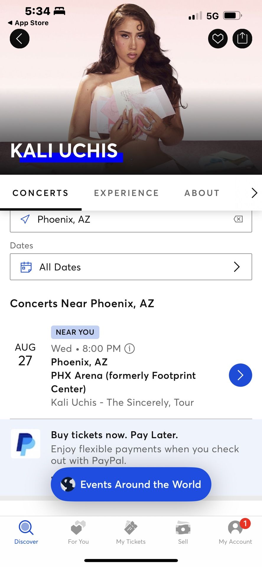 🍹Kali Uchis concert tickets🍹