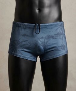 Men's Blue Swim Trunks - Stylish Short Swimwear made in Brazil size:S