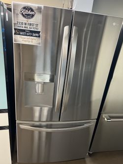 NEW OPEN BOX LG FRENCH STYLE STAINLESS STEEL REFRIGERATOR