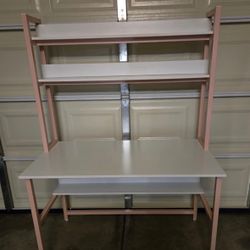 Brand New Pink Computer Desk With Hutch 