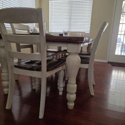Solid Wood Dining Table & 6 Chairs