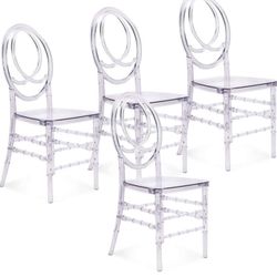 Crystal Acrylic Chairs x 4