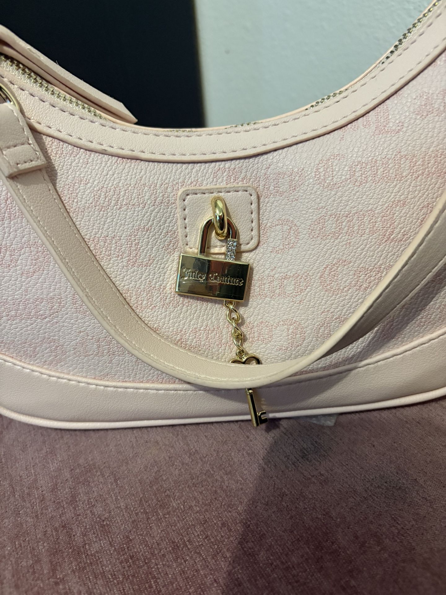 Juicy Couture Pink Lock & Key Shoulder Bag