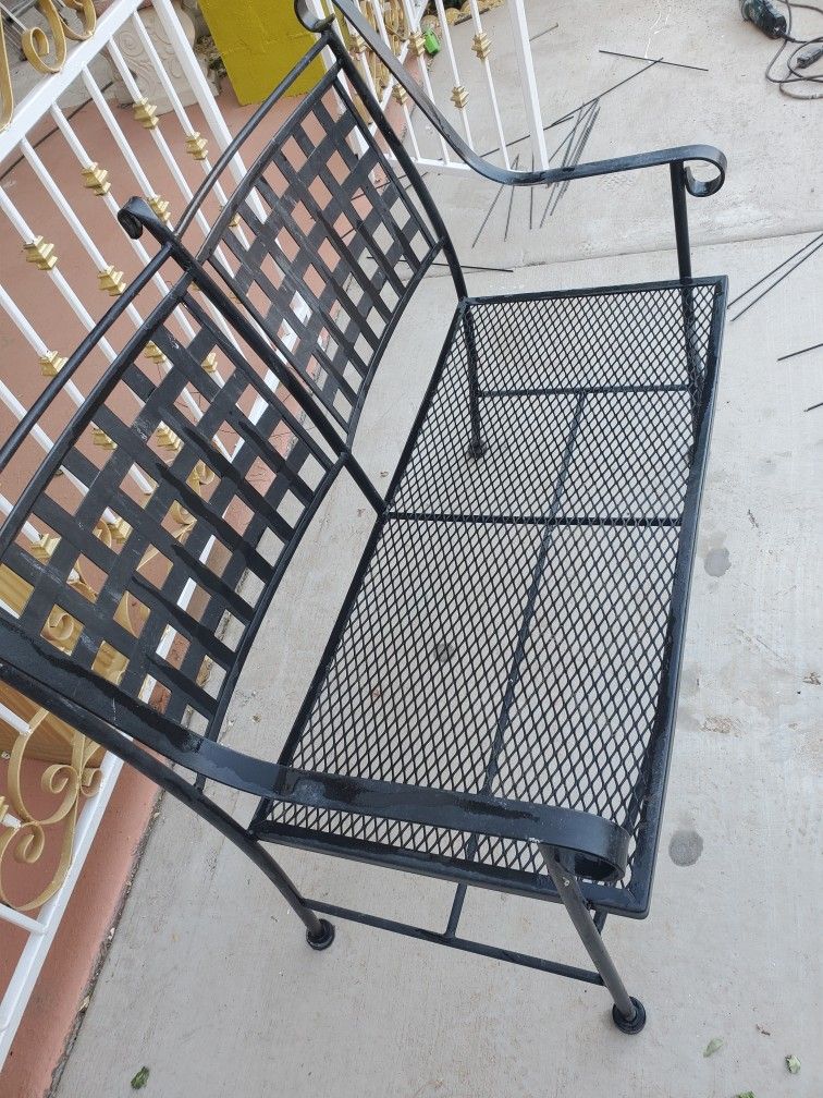 Metal Patio Bench