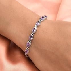 Amethyst Bolo Bracelet
