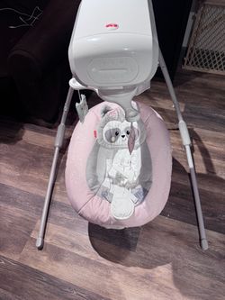 Fisher Price- Pink Raccoon Baby Swing