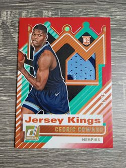 2025-26 Cedric Coward Donruss Jersey Kings Red 2 Color Patch Rookie /75