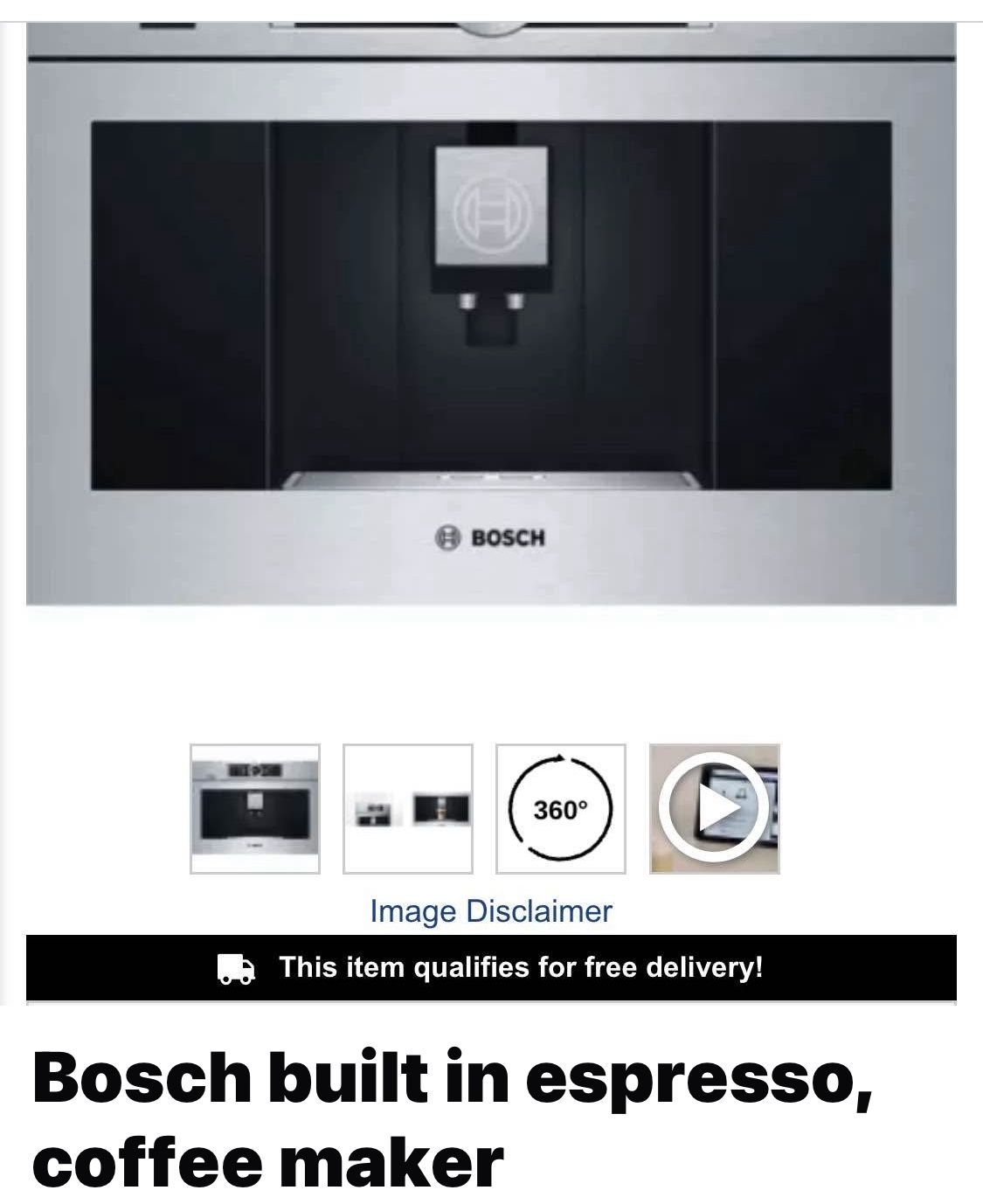 Bosch Built In Coffee Maker