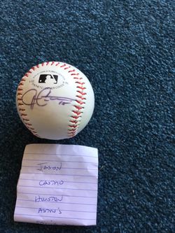 Jason Castro signed baseball