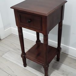 Wood Accent Table Nightstand Side Table 14 W X 14 D X 29 H Inches 