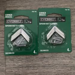 Corner braces 1 Inch - 4packs - $2 each pack