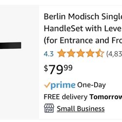 Berlin Modisch Single Cylinder HandleSet with Lever Door Handle (for Entrance and Front Door) Reversible for Right and Left Handed and a Single Cylind