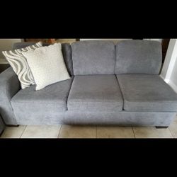 Sectional Sofa with Ottoman, Living Room Table And Lamp