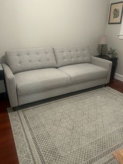 Modern Gray Fold-Flat Sleeper Sofa – Like New!