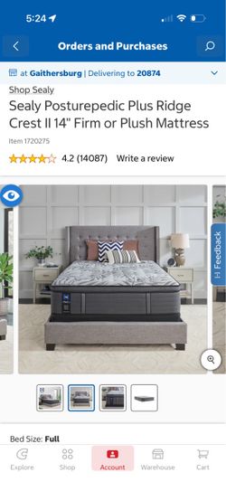 LIKE NEW!!!Sealy Posturepedic Plus Ridge Crest II 14-Inch Mattress – Excellent Condition –