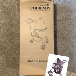FourPaw Full Window Pet Stroller For Dogs and Cats Brand New 