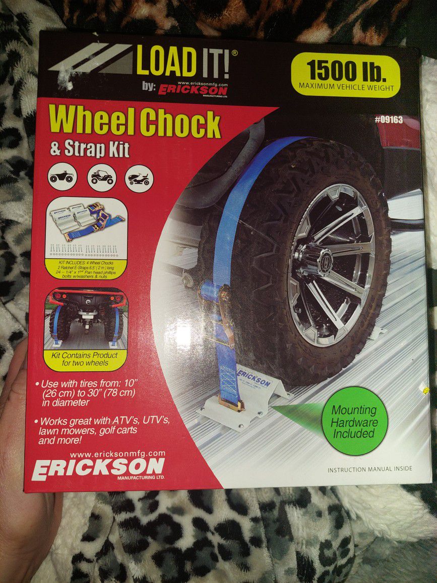 Wheel Chock And Strap Kit Car Protection / Safty