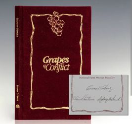 Autographed Cesar Chavez Book  Grapes Of Conflict 