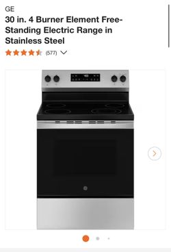 GE 4 Burner Electric Oven