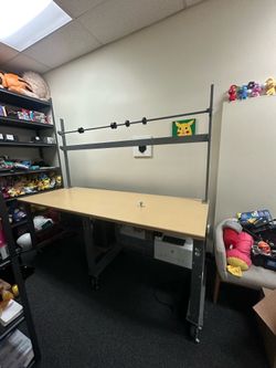 Uline Packaging Table + Drafting Chair