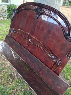 Free king bed frame headboard and foot and sides solid wood