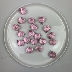 19 Pink Rounded Fake Diamonds
