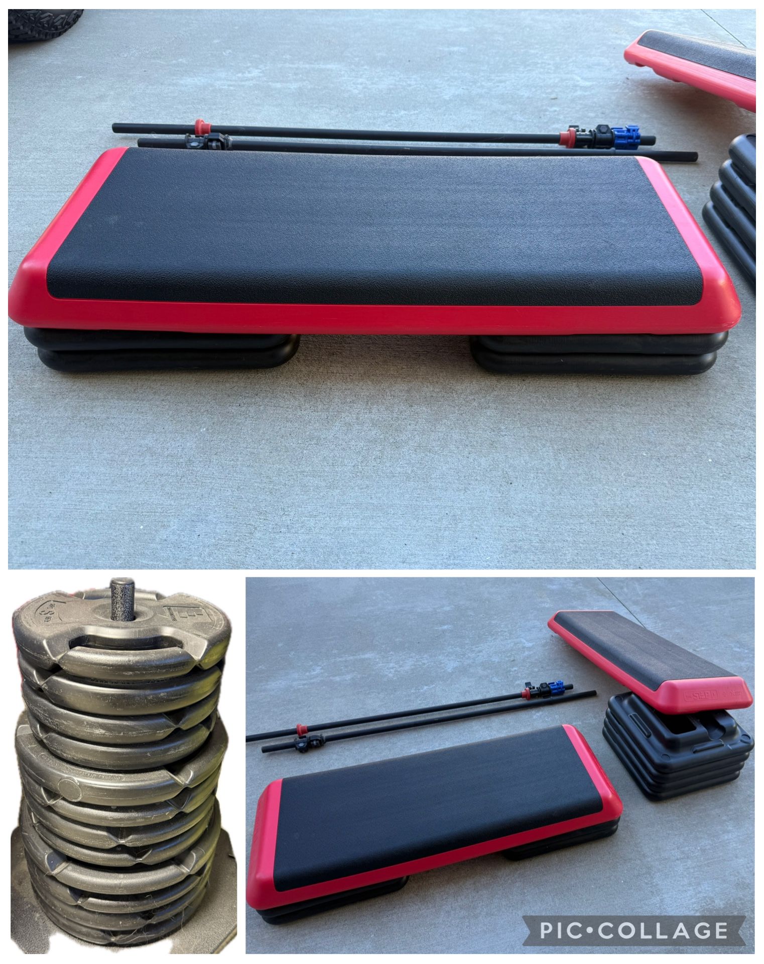 2 Sets of “The Step” + 2 Bonus Bars And Weights!!