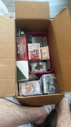 Box of football cards