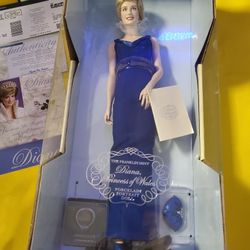 Princess Diana Doll Franklin Mint Rare Real Jewelry