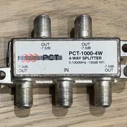 4-Way Coaxial Cable Splitter, Retail $10