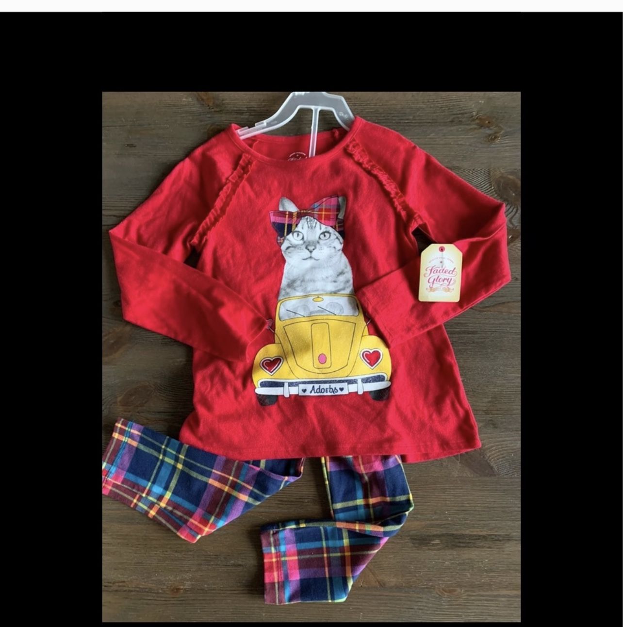 NWT Girls Sz 6 Top Pants Outfit Tunic Leggings Set Clothes