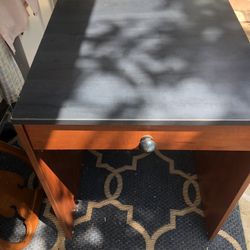 Wood Desk With Drawer