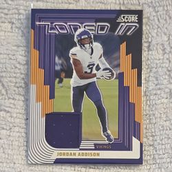 2025 PANINI SCORE FOOTBALL #ZON-JAN JORDAN ADDISON ZONES IN RELIC PATCH CARD