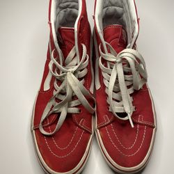 Van High Tops Red Size 7.0 Men’s / 8.5 Women’s 
