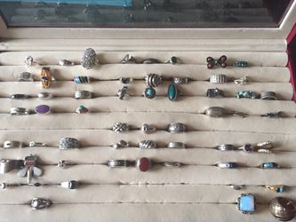 Sterling Silver rings- size/price in pic- m/ o on lot