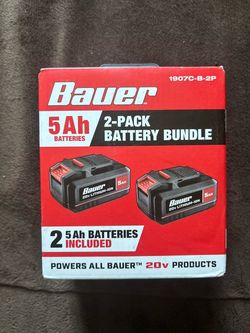 BAUER 2 PACK BATTERY  BUNDLE  5AH