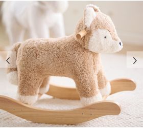 Sherpa Fox Plush Nursery Rocker